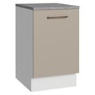 Balcão de Cozinha 50cm 1 Porta Branco/Crema Agata Madesa