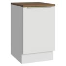 Balcão de Cozinha 50cm 1 Porta Branco Tampo Rustic Lux Madesa