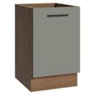 Balcão de Cozinha 50cm 1 Porta (Sem Tampo) Rustic/Cinza Agata Madesa