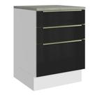 Balcão de Cozinha 60 cm 3 Gavetas Lux Madesa Balcão de Cozinha 60 cm 3 Gavetas Lux Madesa