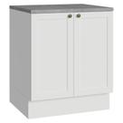Balcão De Cozinha 70 Cm 2 Portas Branco Vik Madesa Branco