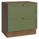 Balcão De Cozinha 80 Cm 2 Gavetas Rustic/verde Vik Madesa Balcão De Cozinha 80 Cm 2 Gavetas Rustic/verde Vik Madesa