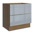 Balcão de Cozinha 80 cm 2 Gavetas (Sem Tampo) Rustic/Cinza Lux Madesa