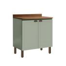 Balcão de Cozinha 80 Cm Conecta Frizz 2 Portas Mint - Geniaflex
