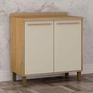 Balcão De Cozinha 800 2 Portas Ambiente Salvador Cinamomo Off White - Valdemóveis