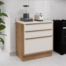 Balcão de Cozinha 80cm 3 Gavetas Viena