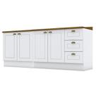 Balcão de cozinha 80cm e 120cm Americana com Tampo Nature - Henn