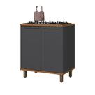 Balcão de Cozinha 80cm Munique 2 Portas Chumbo - Indekes