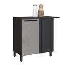 Balcão de Cozinha 96 Cm Diamante 1 Porta Chumbo/Titanio - Indékes