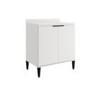 Balcão de Cozinha Alpha 2507 2 Portas c/ Tampo 80cm Branco - Carraro