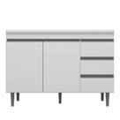 Balcão De Cozinha Andréia Com Tampo 120 Cm Branco Ajl