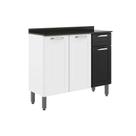 Balcão de Cozinha Bertolini Dona Maria 6173 Branco/Preto Balcão de Cozinha Bertolini Dona Maria 6173 Branco/Preto