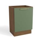 Balcão de Cozinha Botanic M629 1 Porta s/Tampo 60cm Nogueira/Verde Oliva - Kappesberg Balcão de Cozinha Botanic M629 1 Porta s/Tampo 60cm Nogueira/Verde Oliva - Kappesberg