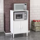Balcão de Cozinha Branco Cerro Largo com 2 Portas e Nicho Politorno