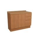 Balcão de Cozinha c/ Tampo Ciela R626 c/ 2 Portas e 3 Gavetas 120cm Canela - Kappesberg