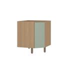 Balcão De Cozinha Canto Diagonal 74cm 1 Porta Sem Tampo Slim Freijó/verde Jade Balcão De Cozinha Canto Diagonal 74cm 1 Porta Sem Tampo Slim Freijó/verde Jade