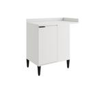 Balcão de Cozinha Canto Miami 1 Porta Com Tampo Carraro Branco Balcão de Cozinha Canto Miami 1 Porta Com Tampo Carraro Branco