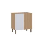 Balcão de Cozinha Canto Reto 80cm 1 Porta sem Tampo Slim Luciane Móveis