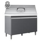 Balcão de Cozinha Com Pia Inox 120cm 3 Portas Manu Cinza - AJL Móveis