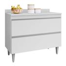 Balcão de Cozinha Com Tampo 100cm 2 Portas Julia M24 Branco - Mpozenato