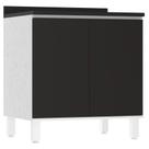 Balcão De Cozinha Com Tampo 70cm 2 Portas Dora Luciane Móvei Branco/preto Balcão De Cozinha Com Tampo 70cm 2 Portas Dora Luciane Móvei Branco/preto