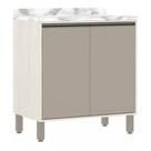 Balcão de Cozinha com Tampo 80 cm 2 Portas de Abrir 1 Prateleira Linea Luciane Móveis Balcão de Cozinha com Tampo 80 cm 2 Portas de Abrir 1 Prateleira Linea Luciane Móveis
