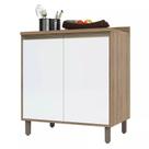 Balcão de Cozinha com Tampo 80 cm 2 Portas de abrir 1 Prateleira Mel Luciane Móveis