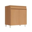 Balcão de Cozinha com Tampo Simone Mendes 100% MDF 2 Portas 1 Gaveta Carvalho