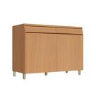 Balcão de Cozinha com Tampo Simone Mendes 100% MDF 2 Portas 2 Gavetas Carvalho