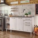 Balcão de Cozinha de Aço Telasul Star New 150cm Para Pia Bco