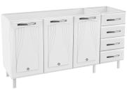 Balcão de Cozinha de Aço Telasul Star New Branco S/Tampo P/ Pia