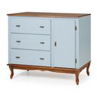 Balcão de Cozinha de Madeira Copenhagen 119 cm com 3 Gavetas e 1 Porta - 2063