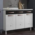 Balcão de Cozinha em Aço Triplo para Pia Mirage New