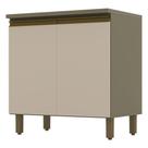 Balcão De Cozinha évelin 2 Portas 80 Cm Com Tampo Para Cooktop Duna Cristal - Henn