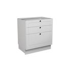 Balcão de Cozinha Évora PH 3120 c/ 3 Gavetas s/ Tampo 80cm Branco - Herval