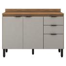 Balcão De Cozinha Firenze Com Tampo 120 Cm Amêndola Touch Nude Prime Tx - Demóbile Balcão De Cozinha Firenze Com Tampo 120 Cm Amêndola Touch Nude Prime Tx - Demóbile