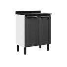 Balcão de Cozinha Florença 2 Portas 70cm Itatiaia Armário Multiuso Branco Balcão de Cozinha Florença 2 Portas 70cm Itatiaia Armário Multiuso Branco