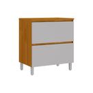 Balcão de Cozinha Itatiaia 80cm em Madeira MDF Cinamomo/Fendi Lumina Balcão de Cozinha Itatiaia 80cm em Madeira MDF Cinamomo/Fendi Lumina