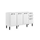 Balcão de Cozinha Itatiaia New Premium 4 Portas 2 Gavetas Sem Tampo Branco