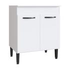 Balcão de Cozinha Light 2 Portas 1 Prateleira Branco - Irm Móveis