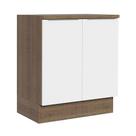 Balcão de Cozinha Madesa Stella 70 cm 2 Portas - Rustic/Branco