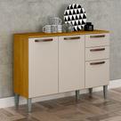 Balcão de Cozinha Maísa 118cm 3 Portas 2 Gavetas Mobilihouse