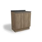 Balcão de Cozinha Maxxi G744 2 Portas c/ Tampo Nogal/Cinzel - Kappesberg