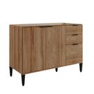 Balcão de Cozinha Miami 1200mm 2 Portas 3 Gavetas Sem Tampo Carraro Freijó Balcão de Cozinha Miami 1200mm 2 Portas 3 Gavetas Sem Tampo Carraro Freijó