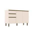 Balcão de Cozinha Modulado Connect p/ Pia c/2 Gavetas e 3 Portas 120x51x82cm Off White - Henn Balcão de Cozinha Modulado Connect p/ Pia c/2 Gavetas e 3 Portas 120x51x82cm Off White - Henn