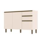 Balcão de Cozinha Modulado Connect p/ Pia c/2 Gavetas e 3 Portas 120x51x82cm Off White - Henn Balcão de Cozinha Modulado Connect p/ Pia c/2 Gavetas e 3 Portas 120x51x82cm Off White - Henn