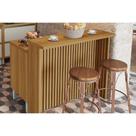 Balcão de Cozinha Modulado Marquesa c/ 1 Porta e 3 Gavetas 120cm Nature/Verde - Nesher