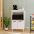 Balcão De Cozinha Modulado para Forno e Microondas Fidelitá Verona 65cm 2 Portas Branco