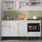 Balcão de Cozinha Multiuso 180cm BM06 Branco Balcão de Cozinha Multiuso 180cm BM06 Branco