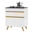 Balcão De Cozinha Para Cooktop 70Cm 1 Porta 1 Gaveta Branco Balcão De Cozinha Para Cooktop 70Cm 1 Porta 1 Gaveta Branco